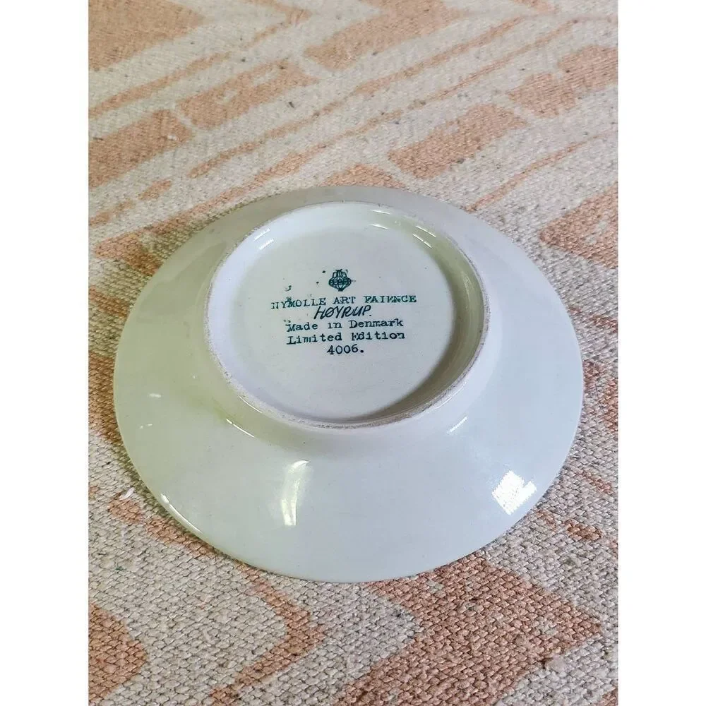 Nymolle Art Faience Paul Hoyrup Cup & Saucer Plate Limited Edition Denmark